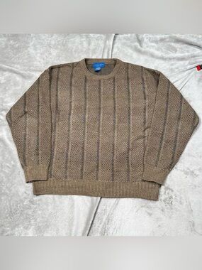 Vintage Towncraft Sweater Mens XL Green Pullover Jumper Fisherman Boxy 90s